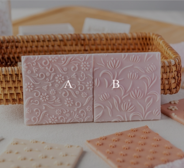 Happy Mother's Day Acrylic Cookie Cutter Stamp Embosser Flower Pattern