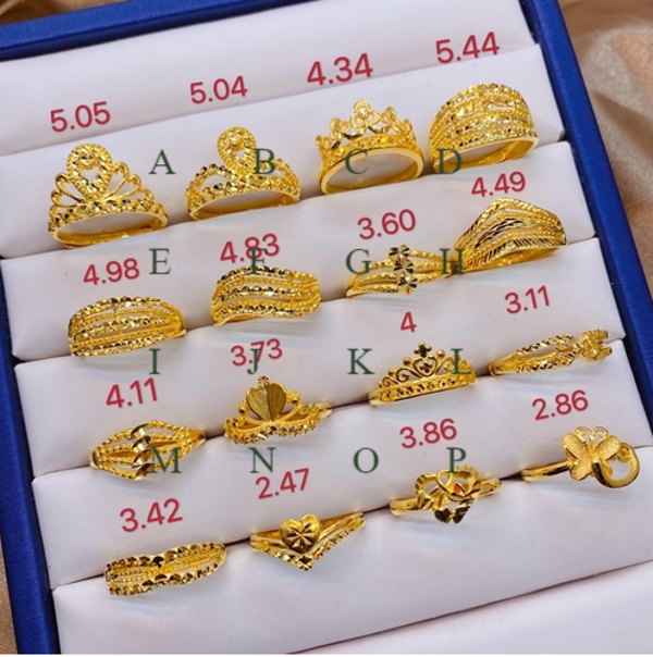 HX 24K Pure Gold Ring Real AU 999 Solid Gold Rings