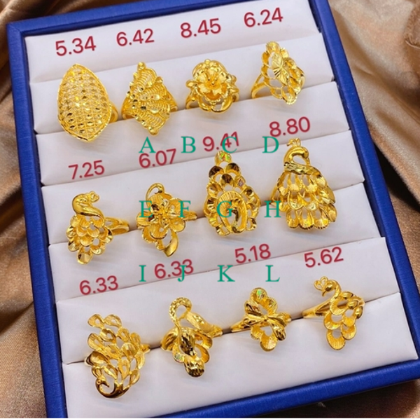 HX 24K Pure Gold Ring Real AU 999 Solid Gold Rings