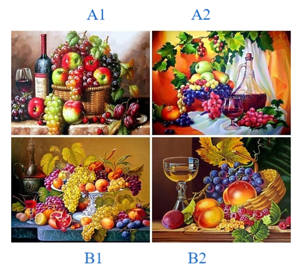 5D DIY Diamond Painting Fruit Still Life Cross Stitch Mosaic Diamond