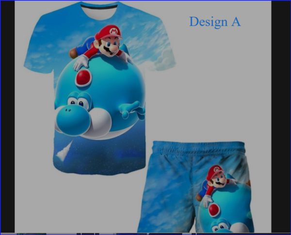1~14 Years Old Boys' Swimsuit Super Mario Two-piece Children's