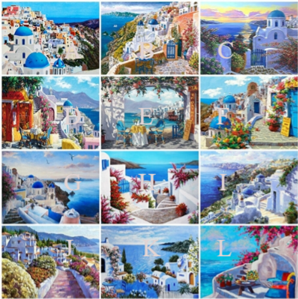 Evershine 5d Diamond Painting Town Rhinestone Picture Diamond