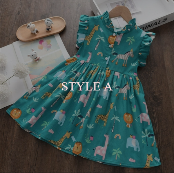 New Baby Girl Sweet Dresses 2022 Fashion Summer Baby Cartoon