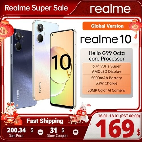 Global Version Realme 10 - Mobile Phones