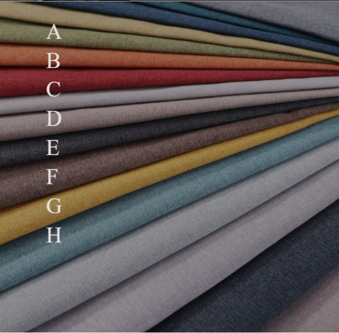 Linen Sofa Fabric Textile Material Solid Fabric for Furniture