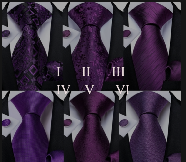 Ties For Men Purple Floral Paisley Necktie Business Formal