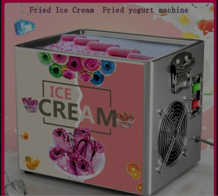 110v/220v Commercial Small Fried Ice Machine Electric Fried Ice Cream