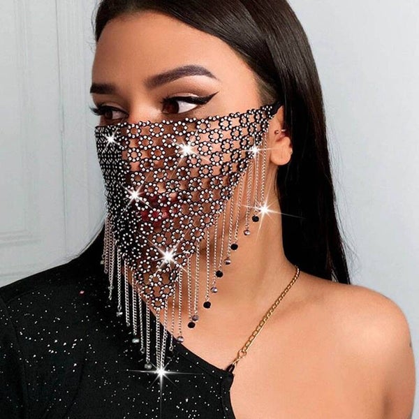 Mask Metal Face Rhinestones |