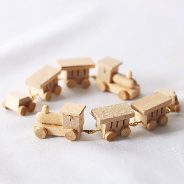 Dollhouse Miniature Wooden Mini Train Ornaments Kids Gift Toys Model (Lot of 25)
