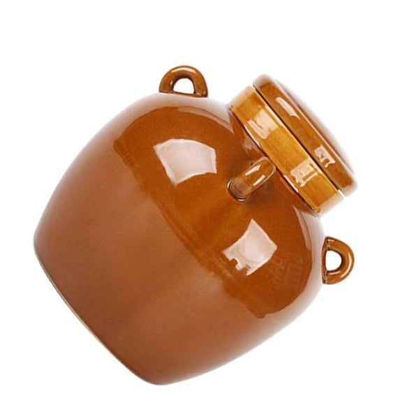 Pickle Jar Ceramic Sealed Bottle Airtight Glass Containers Retro Food