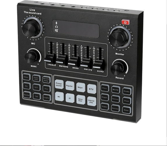 V9 Audio Sound Card 3.5mm Microphone Headset Live Broadcast Studio