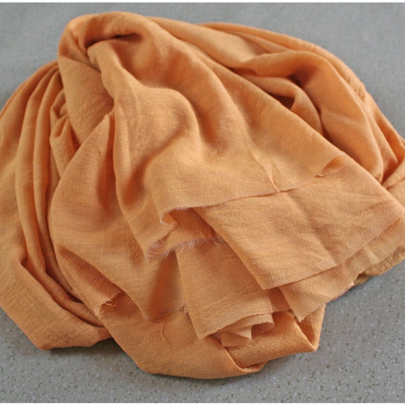 Half Meter Soft Silk Bamboo Cotton Linen Fabric Solid Color For Robe