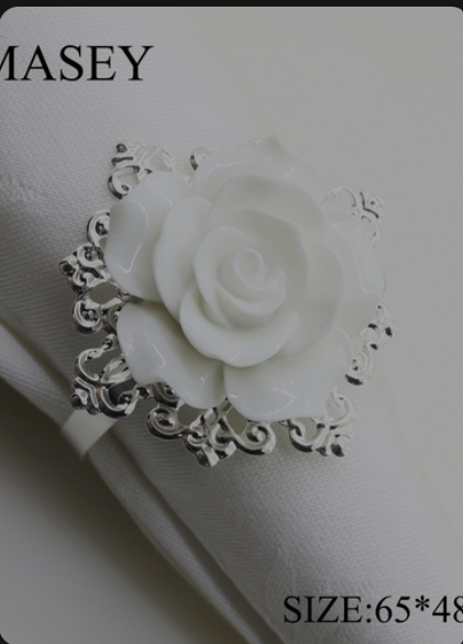 ACCHINGE 4/6 Pcs, Napkin Rings, Buckles, Wedding Celebrations, Birthday