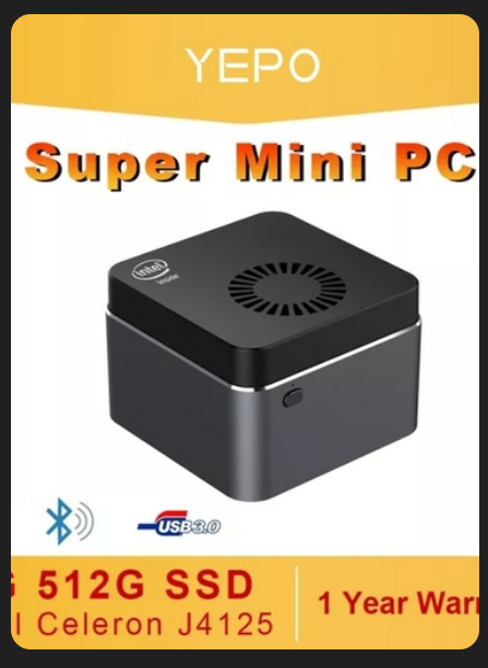 ACCHINGE New Arrivals Windows 10 Mini Pc Gaming Intel J4125 Up To 2.7ghz 8gb