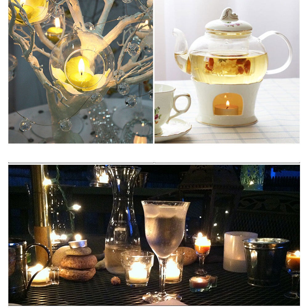 50pcs/set Tea Wax Candle Birthday Wedding Party Candle Candlelight