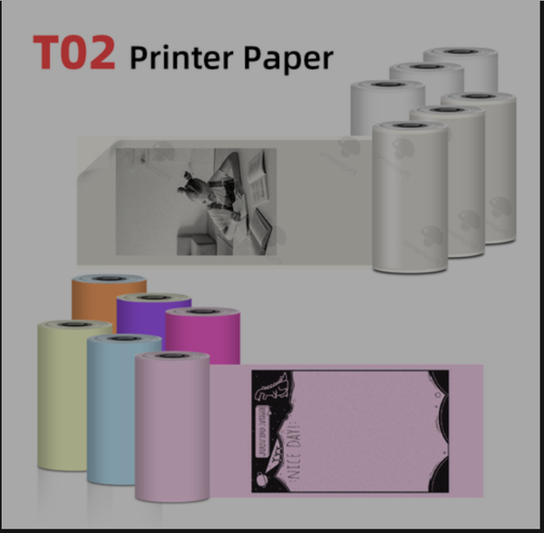 Phomemo 3 Rolls Transparent Sticker Thermal Paper for T02 M02X Label