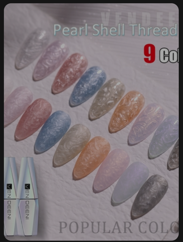 Vendeeni 15ml Pearl Shell Thread Gel Nail Polish Shell Thread