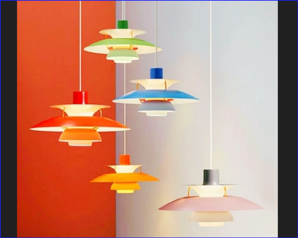 Dining Room Decoration Led Hanging Lamp Danish Design Umbrella Pendan