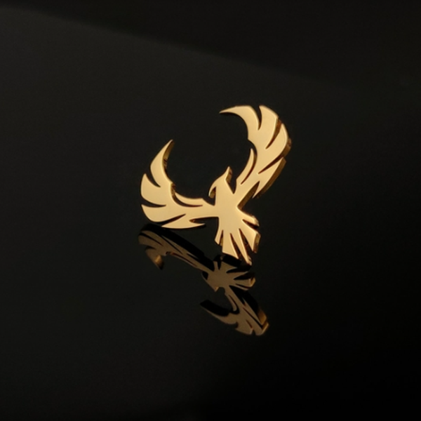Phoenix Wings Tattoo Men Buckle Brooch Stainless Steel