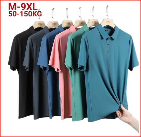 6 Color Super Large Size L 8xl Summer Men Business Casual Style Ice