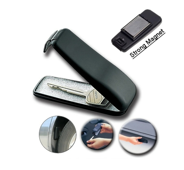 Magnetic Car Bike Stash Safe Lock Spare Key Box Hidden Storage Safe