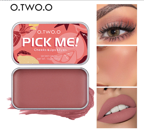 O.TWO.O Multifunctional Makeup Palette 3 IN 1 Lipstick Blush For Face
