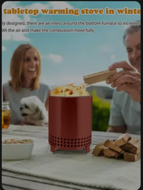 Iron Heating Wood Furnace Portable Mini Hand Heater with Stove Foot