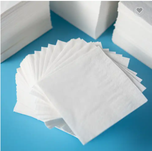 1/4 fold OEM logo printing fast food table tissue Unbleached color napkin paper with initial