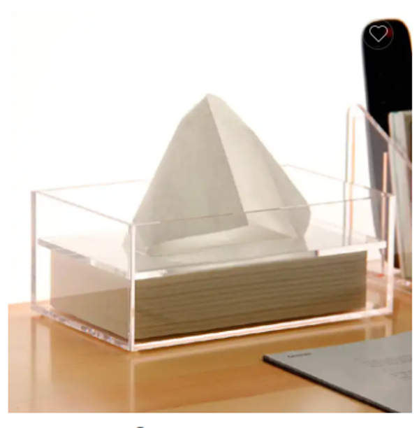 High Quality Best Seller Acrylic Tissue Box Cover Rectangular Clear Napkin Organizer Tissue Paper Box H