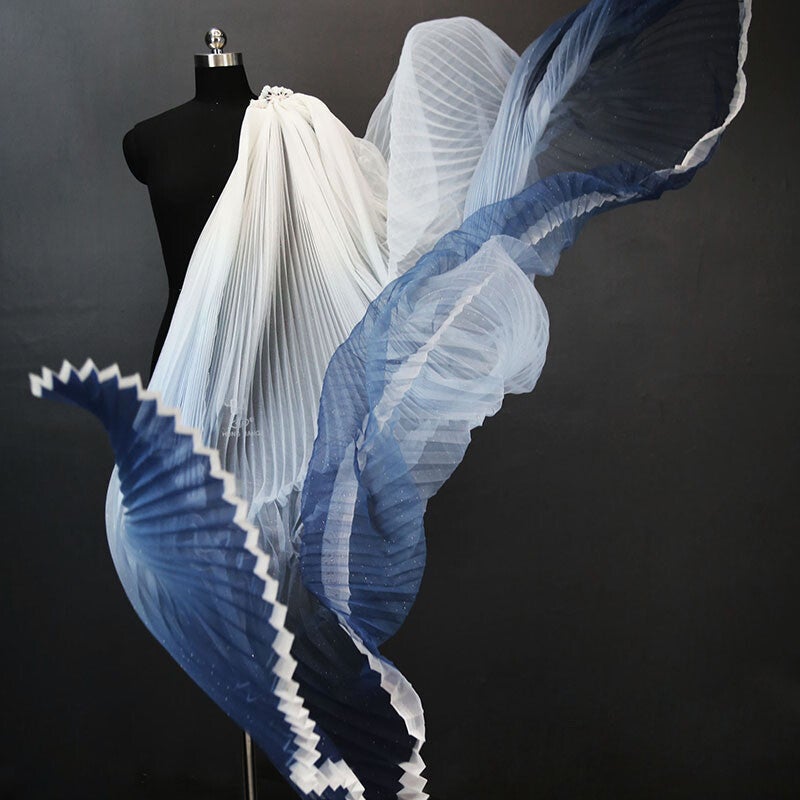 Pleated Polyester Fabric Meter | Pleated Fabric Dresses | Multicolor