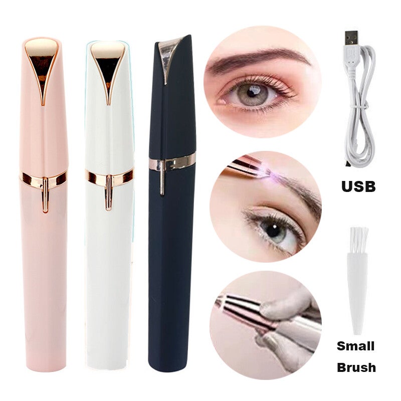 Usb Electric Eyebrow Trimmer Painless Eye Brow Epilator Mini Shaver