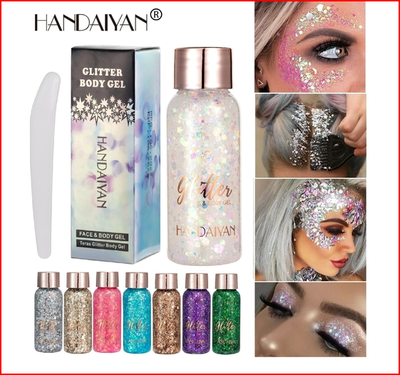 Handaiyan Liquid Glitter Eyeshadow Shine Rhinestones Body Face Hair