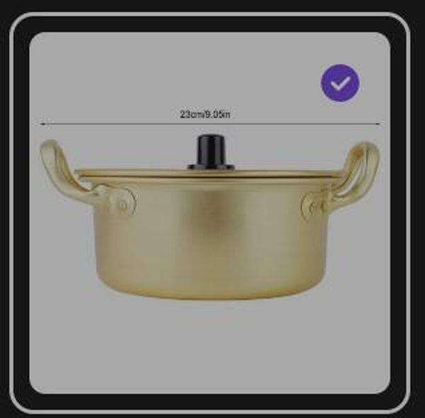 ACCHINGE NEW Korean Ramen Noodles Pot With Lid Aluminum Alloy Soup Pot Milk