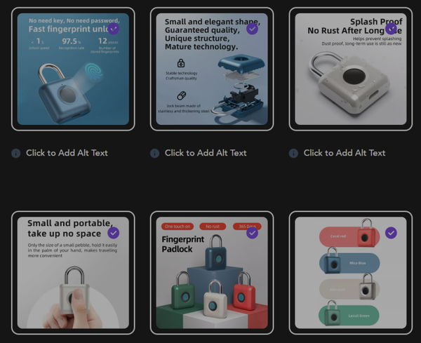 Smart Padlock Quick Unlock Keyless USB Rechargeable Door Fingerprint