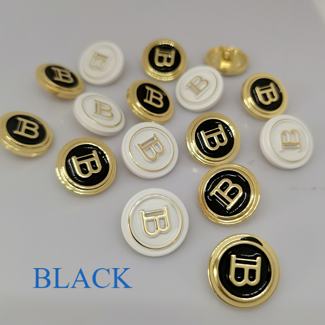 Fashion Letter B Round Metal Buttons | Fashion Buttons Clothing