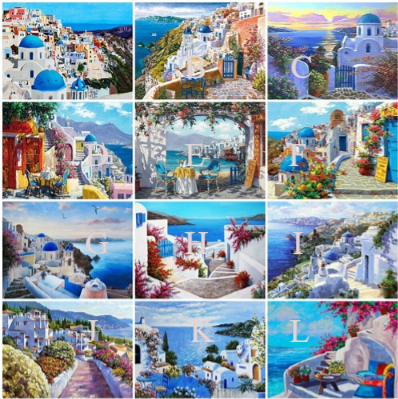 Evershine 5d Diamond Painting Town Rhinestone Picture Diamond