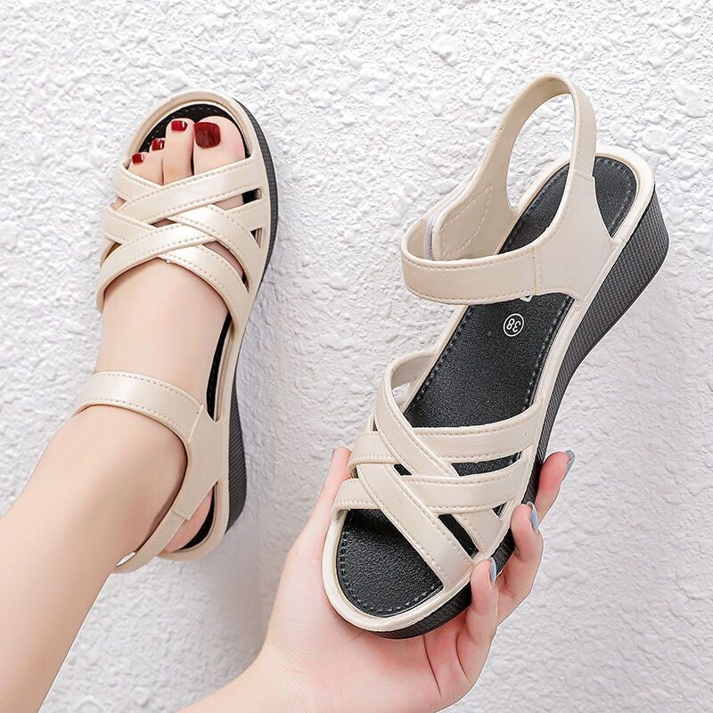 WTEMPO Women Sandals Summer Shoes 4cm Heels Sandals for Wedges Casual
