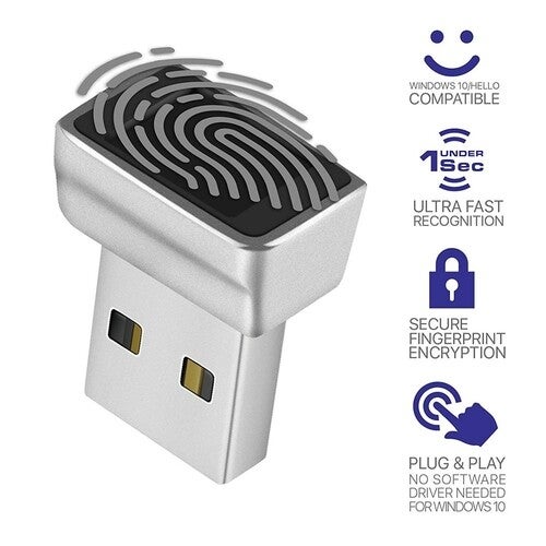 ACCHINGE Mini Usb Fingerprint Reader Module Device For Windows 10 Hello Dongle