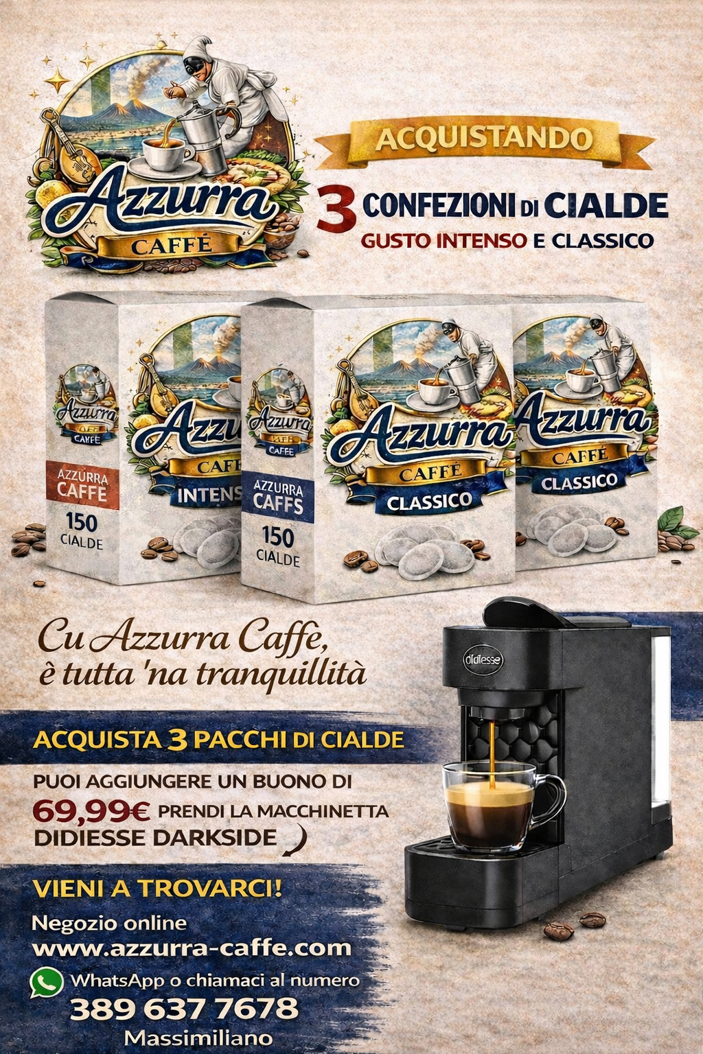 confezioni da 150 cialde ☕ Miscele disponibili: Intenso e Classico⁶