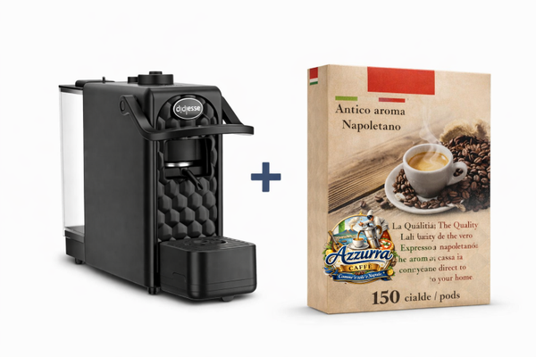 Azzurra Caffè Kit Espresso Napoletano 150 Cialde + Macchina