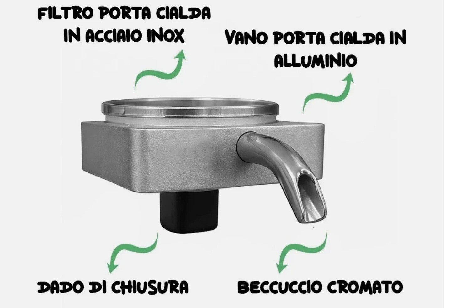 Porta cialde in alluminio certificato