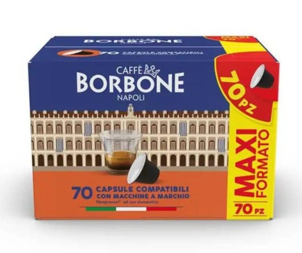 Caffè Borbone Napoli – Capsule compatibili Nespresso, 70 pezzi, formato maxi
