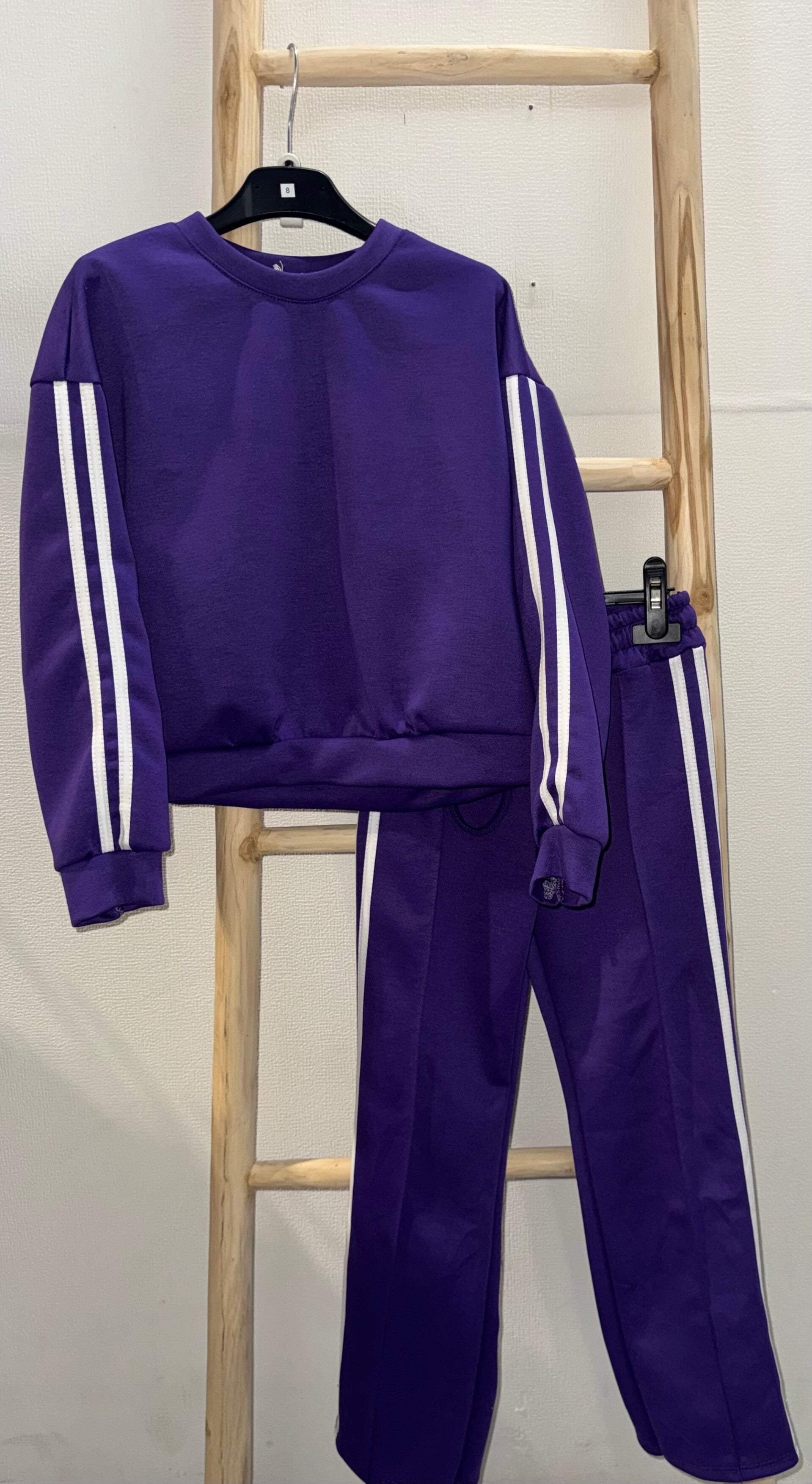 Joggingset Comfy Stripes — Paars