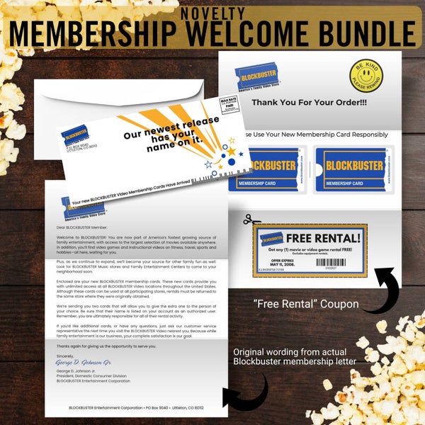 Blockbuster Membership Welcome Bundle