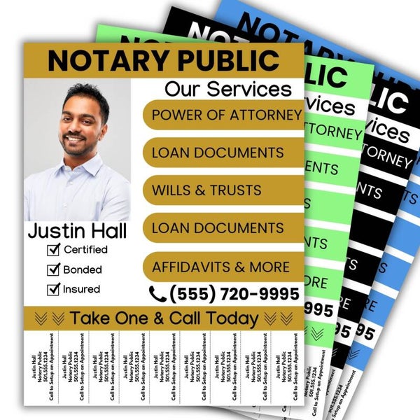 Notary Public Flyers Tear-Off Design - 002