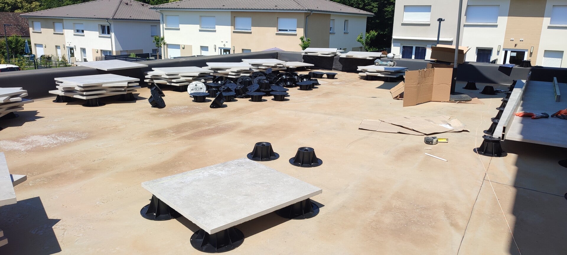 terrasse sur plot liner toit terrasse