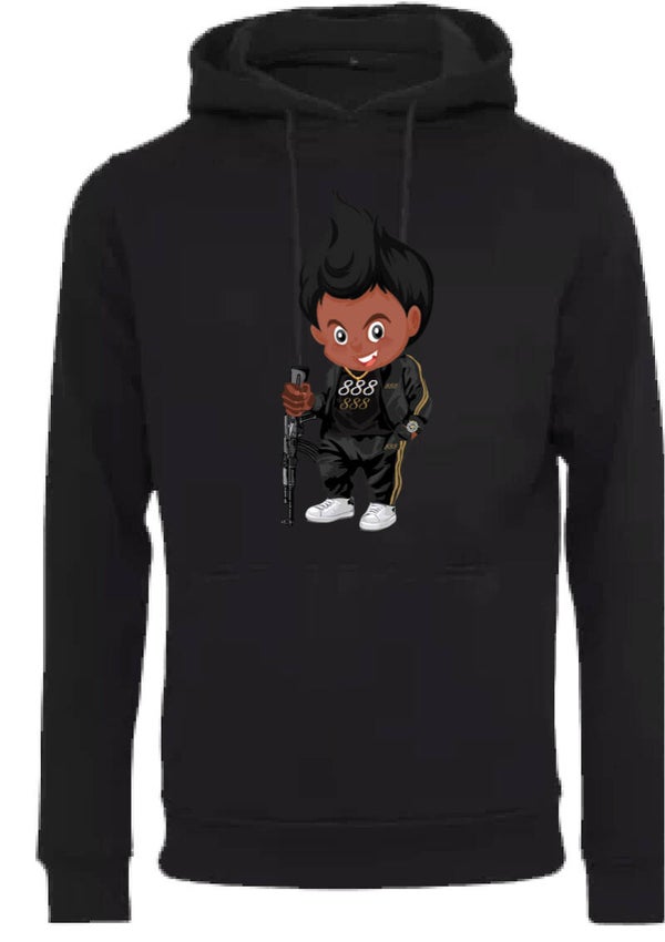 888 black guy Hoodie Kids