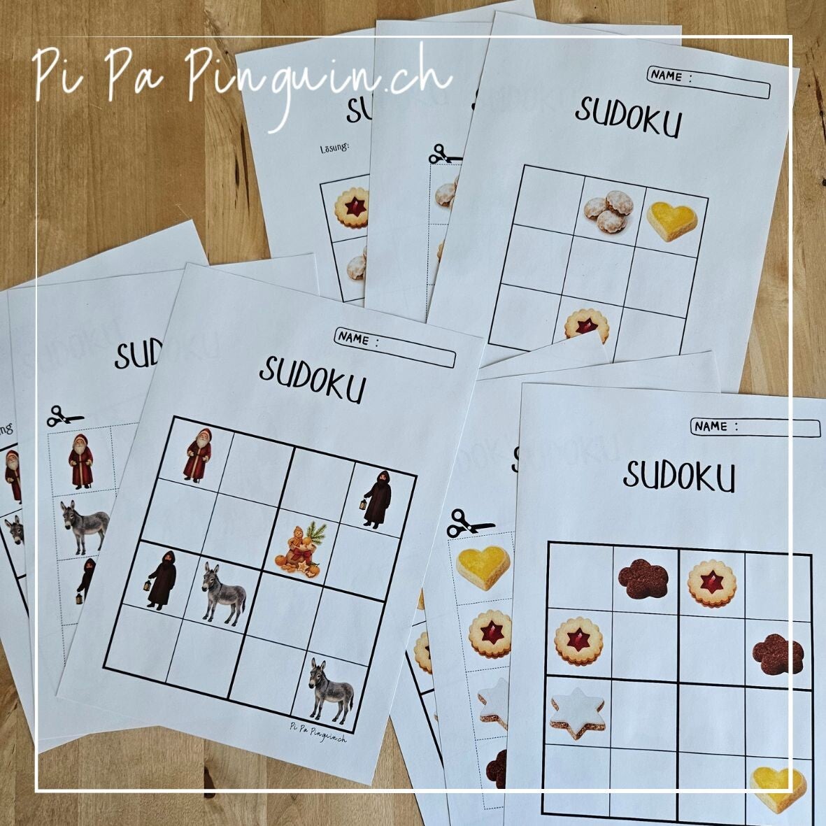 Guezli und Samichlaus 3 SUDOKU's: Download-Datei