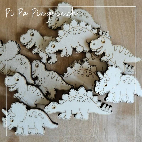 Holzdinos: 12-teiliges Set