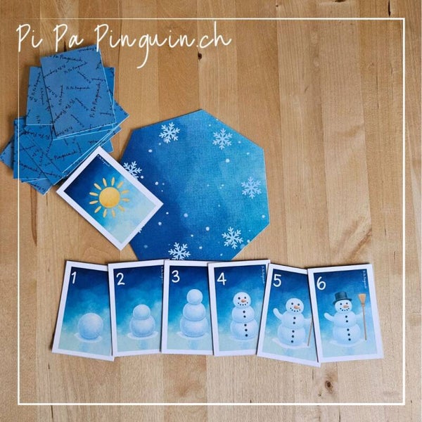 Schneemann bauen – Zahlen lernen im Kindergarten: Download-Datei